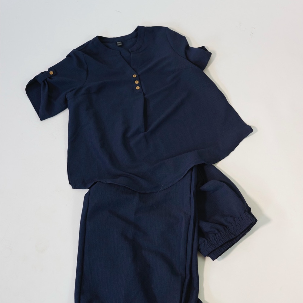 Chic Navy Two-Piece Outfit